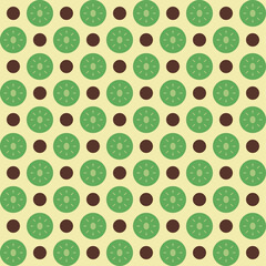 Kiwi Fruit Green Geometric Pattern Modern Shapes Background