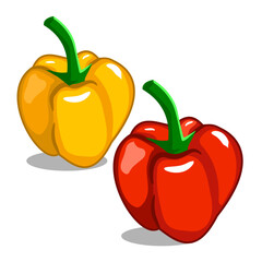 red and yellow peppers