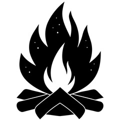 campfire-silhouette-vector-illustration