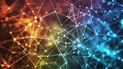 Abstract Network Connection, Data Flow, Digital, Background, Technology, Website