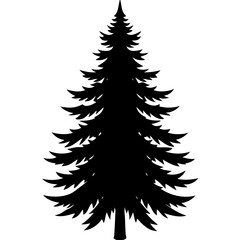 cypress-tree-silhouette-vector-illustration