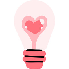 Light Bulb with Heart 