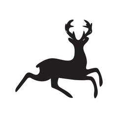 Obraz premium Deer silhouette vector file isolated with white background