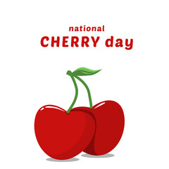 national cherry day vector