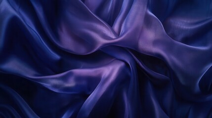 Fototapeta premium ethereal liquid silk waves in deep indigo and midnight blue, creating mesmerizing abstract patterns with dramatic lighting and ultra-high definition detail, perfect for luxury backgrounds