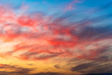 Sunset and wonderful sky colors	