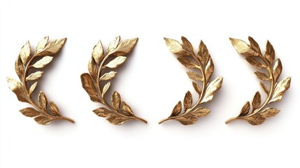 Golden Laurel Wreaths: Elegance and Achievement