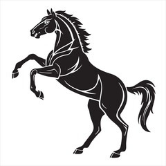 Obraz premium vector Horse Isolated on White 