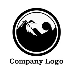 A simple and clean mountain icon with a minimalist design. The mountain should be depicted with smooth and clean lines, emphasizing its peak with a smooth silhouette.