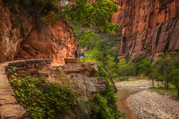 rocks in the mountains Zion Park