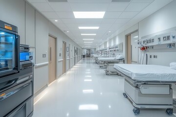 modern laboratory bustling with diverse scientists, bright clinical setting with advanced equipment, collaborative atmosphere