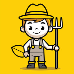 funny cartoon farmer