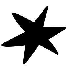 Hand drawn Star doodle silhouette 