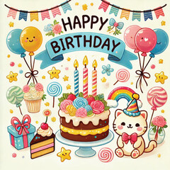happy birthday vector