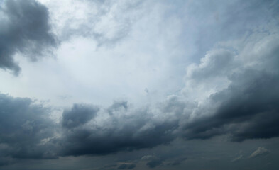 Background of gray clouds in the sky