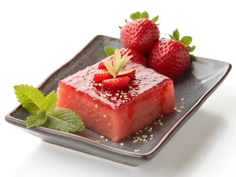 
japanese dessert suama isolated on white background