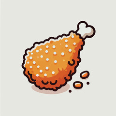 Crispy fried chicken ready to eat