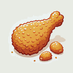 Crispy fried chicken ready to eat