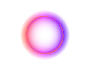 A vibrant gradient circle with a gentle halo. shades of pink, purple, and white blend seamlessly.