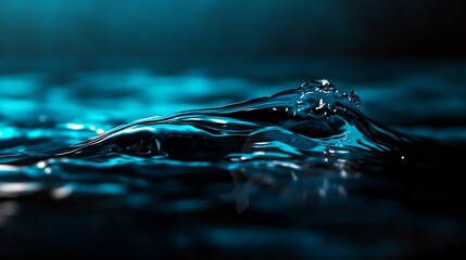 Teal Water Wave Abstract Photography