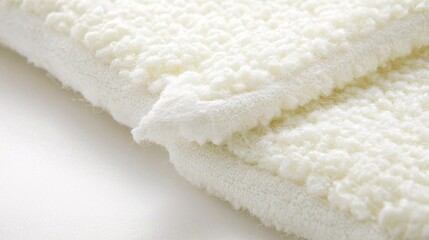 close-up of a soft fleece fabric with a cozy texture and smooth finish, focusing on the gentle fibers. Close-up, pattern, details, textiles  © PB Studio