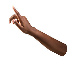 Finger pointing png sticker, transparent background