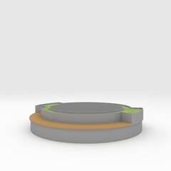 3d render bench park design element. Furniture Collection