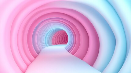 Fototapeta premium Abstract Pink and Blue 3D Tunnel Background with Digital Futuristic Design, Dynamic Motion and Vibrant Colors
