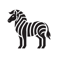 Zebra logo template isolated brand identity icon abstract vector