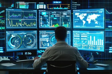 High Definition Image of Business Analysts Using Computers for Data Management