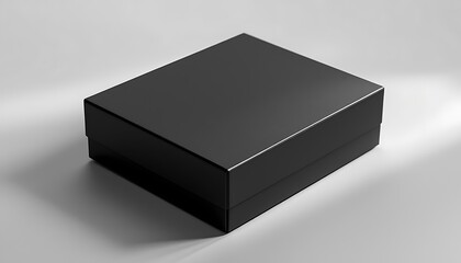 Elegant Black Gift Box Mockup for Packaging Design