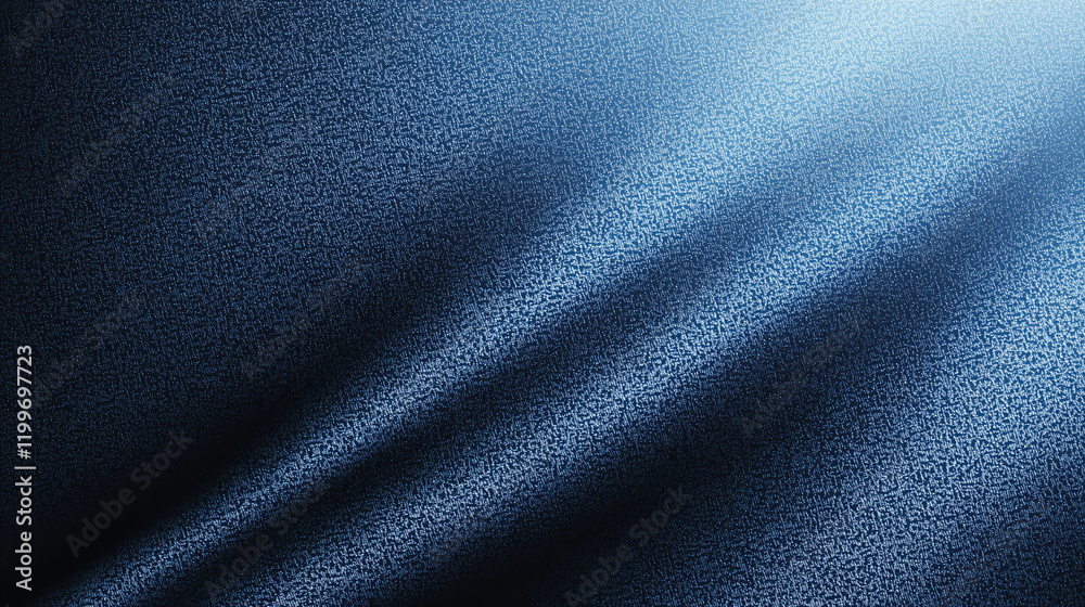Aufkleber Abstract blue denim texture background with spotlight and shadow, featuring a dark gradient effect. High-detail fabric-inspired design for creative digital use, print, or wallpaper concepts, showcasin