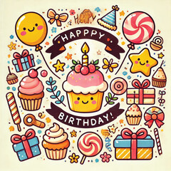 happy birthday vector