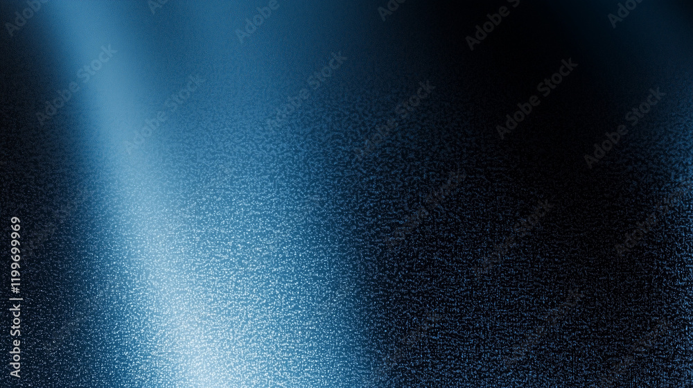 Poster abstract blue denim texture background with spotlight and shadow, featuring a dark gradient effect. 