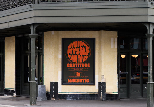 Signage Mockup at a Corner Building in Sydney