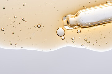 The texture of a skin serum or body gel or a moisturizing cosmetic cream. Copy space