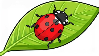 biedronka na li ciu ilustracja