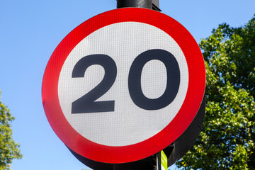 20mph Speed Limit Sign in the UK