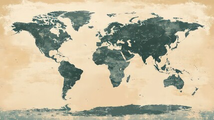Map atlas concept. A beautifully designed world map with continents and oceans. Ideal for innovative design.