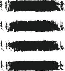 Black brush strock set and white background 