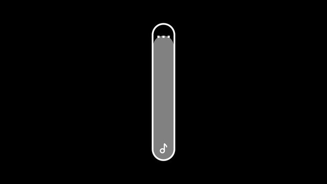 Modern Volume Slider Animation on Black background