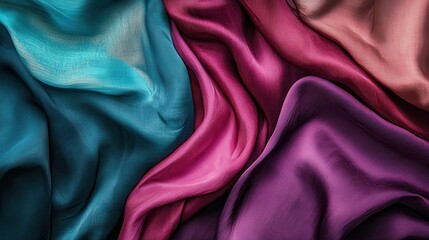 Obraz premium A colorful piece of fabric with a purple and blue stripe