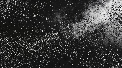 Obraz premium Monochrome Grainy Stippling Faded Dotwork Texture