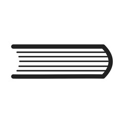 Simple closed bottom view book icon isolated on a transparent background png 