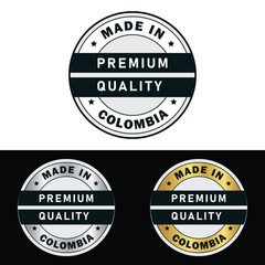 Made in Colombia Badge Tag Seal Stamp Logo