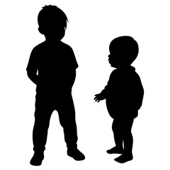 Baby and Toddler Silhouettes - Isolated Vector Files (SVG, EPS, AI)