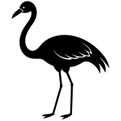 Obraz premium Flamingo Vector Silhouette Isolated on White Background - SVG, EPS, AI File