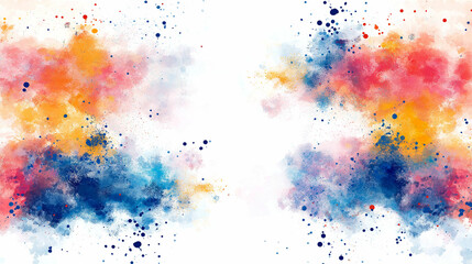 Obraz premium Vibrant bursts of color blend harmoniously, creating an energetic yet calming abstract composition