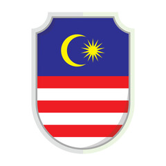Fototapeta premium Malaysian national flag shield badge