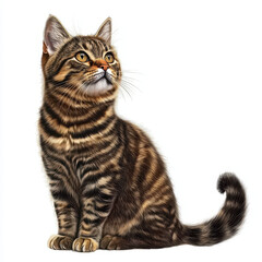 Obraz premium detailed illustration of European Shorthair cat with striking stripes